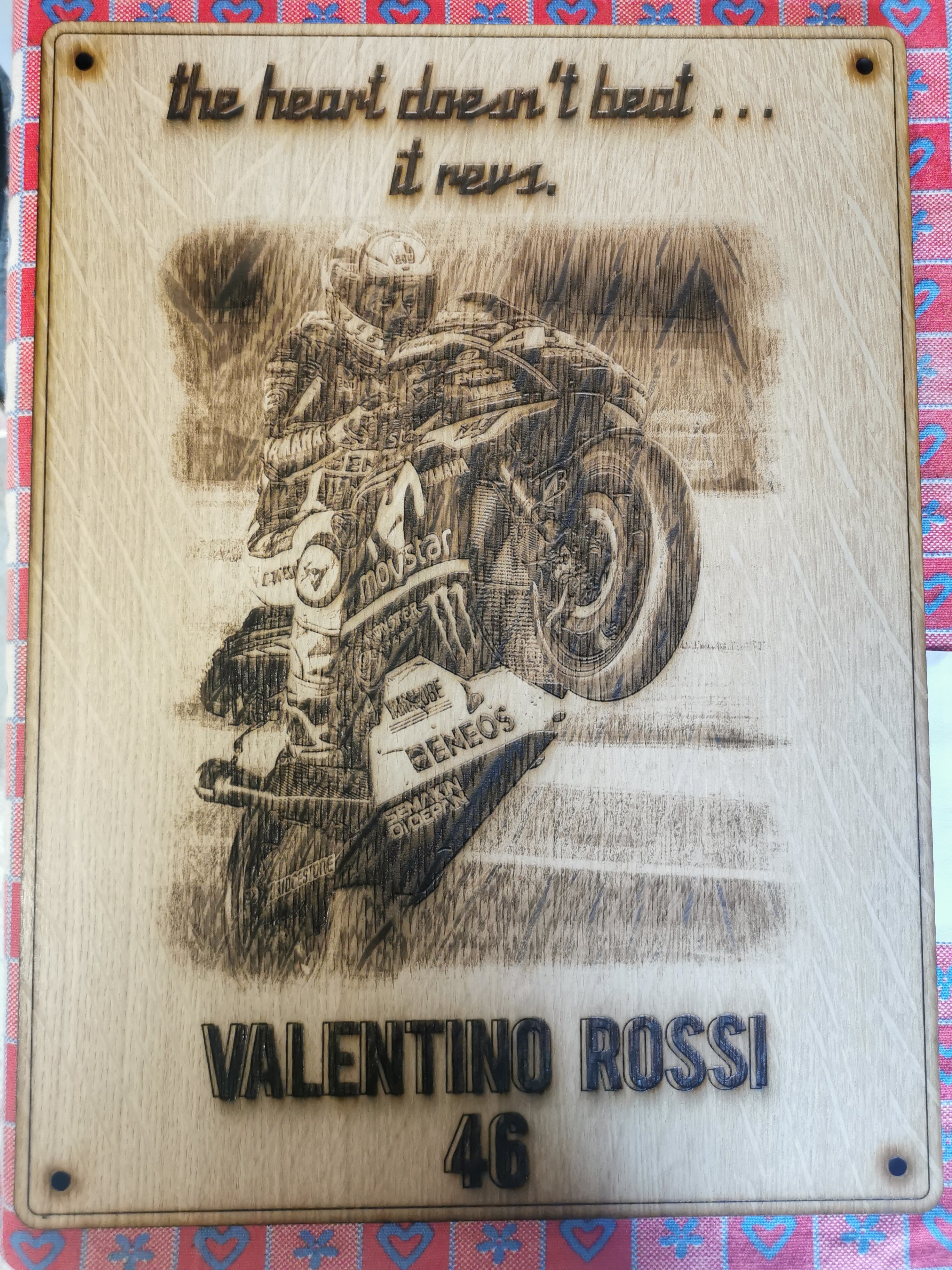 Valentino Rossi wall plaque