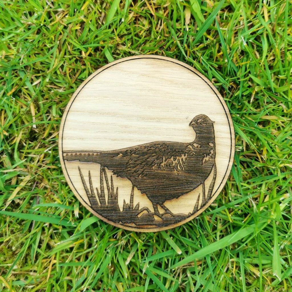 Country Wildlife Rustic Coaster Gift Set 4 piece - Stag, Hare, Fox & Pheasant