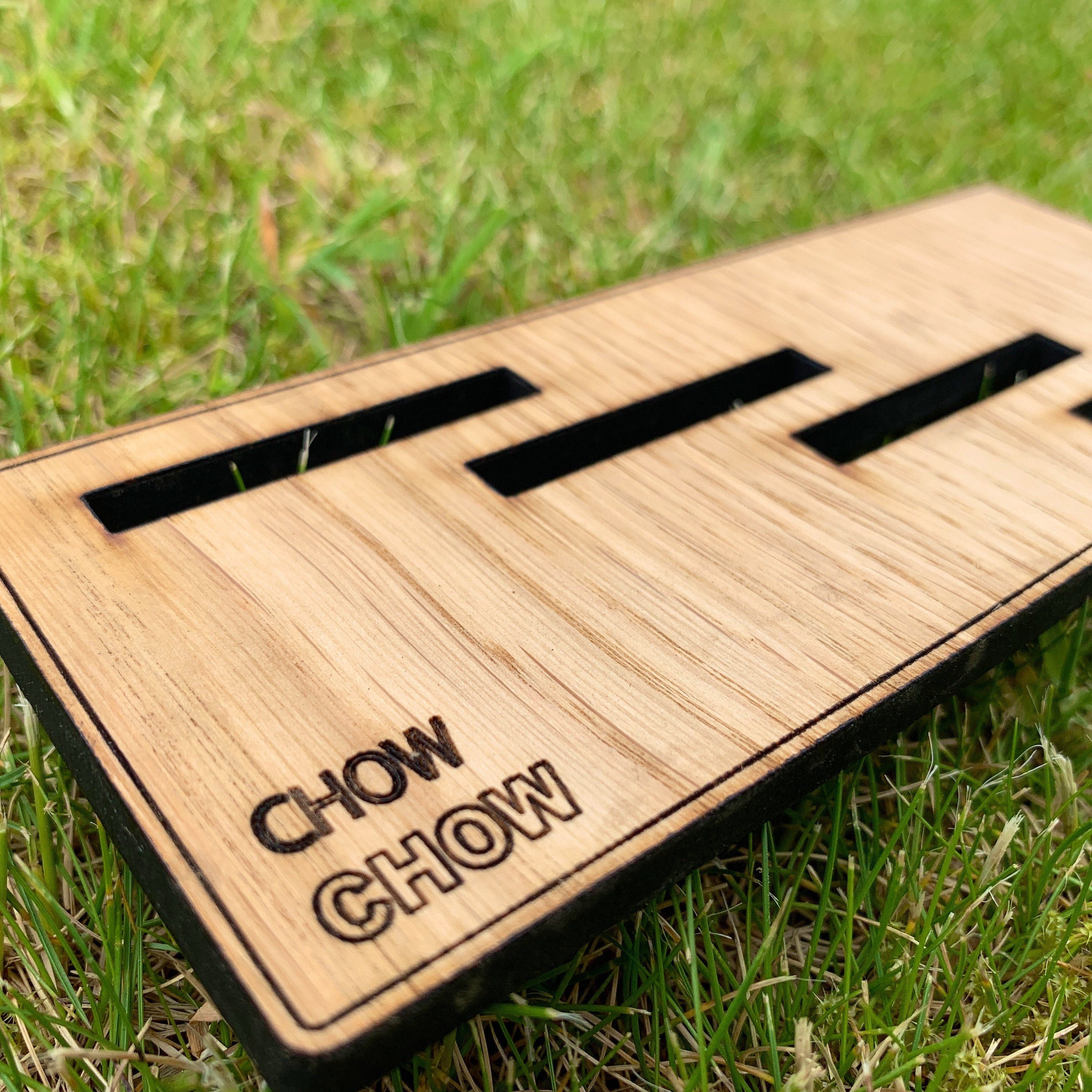 Chow Chow Coaster and Holder Dog Gift Set - Customisable Text
