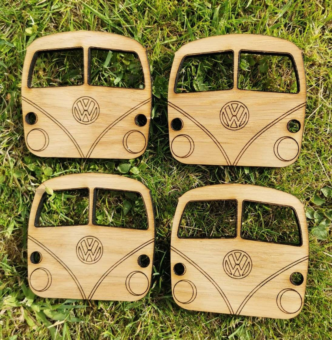 Four VW Transporter coasters