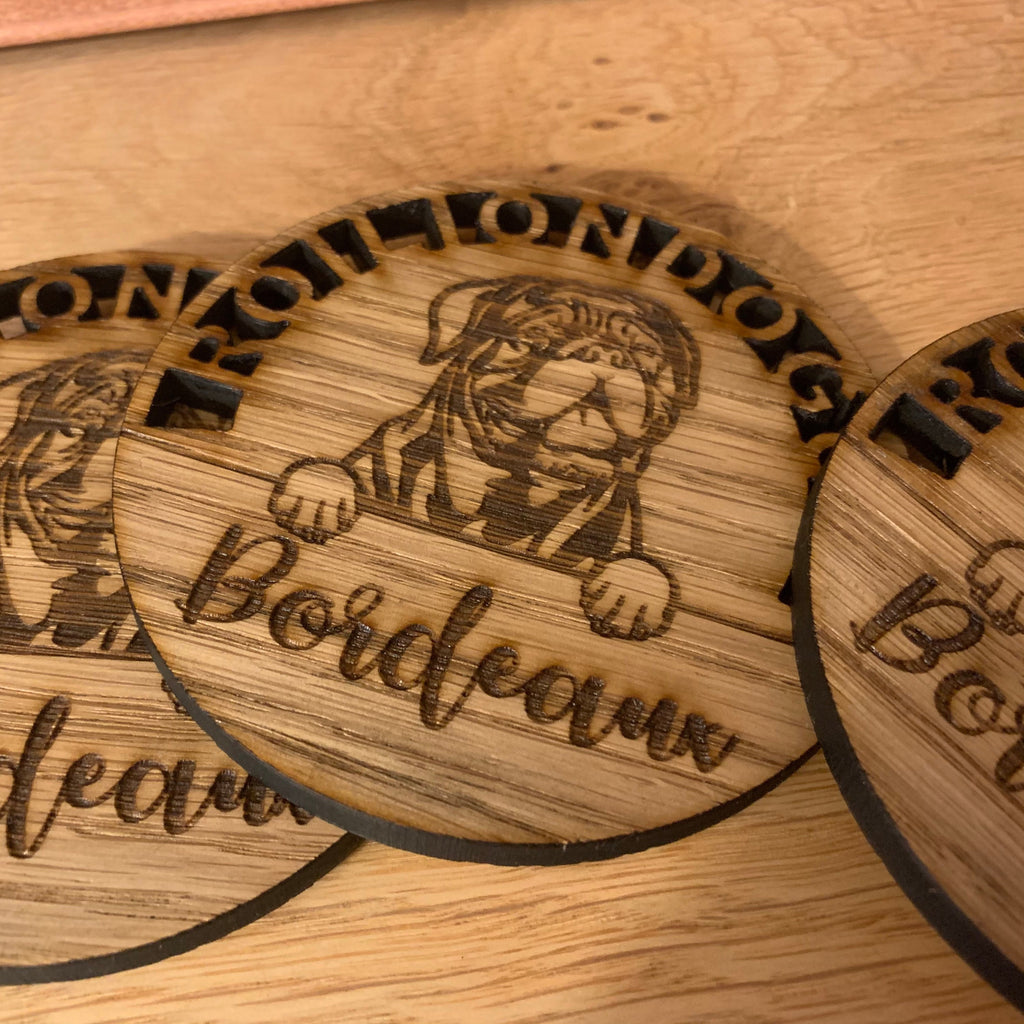 Personalised Dog Coaster + Holder (Pet Gift) - Any Dog Breed/Any Text