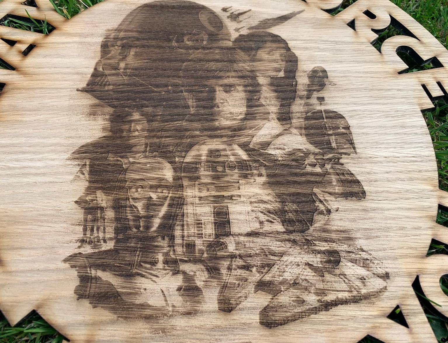 Star Wars Wall Plaque - Original Characters Oak Wall Sign