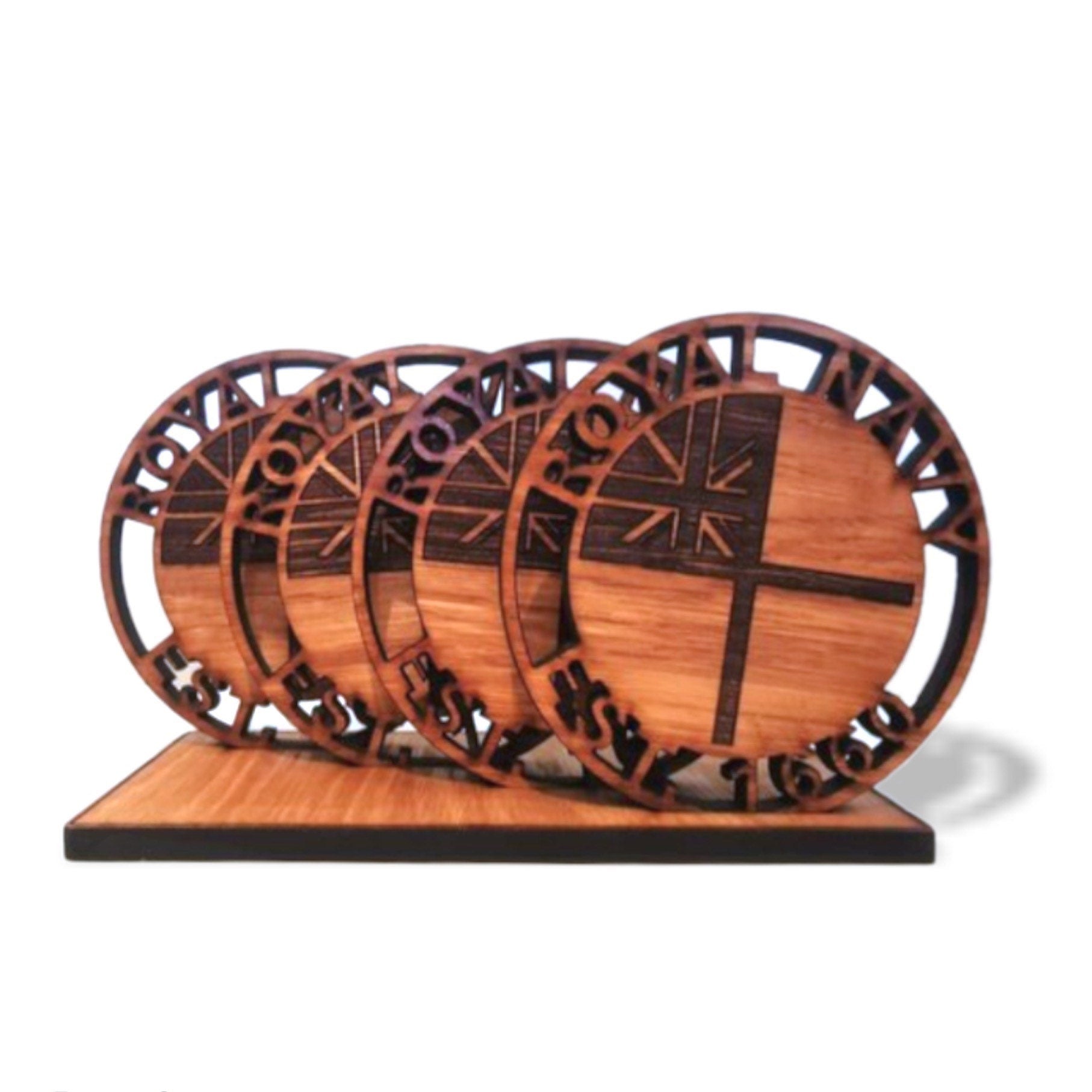 Royal Navy coaster & holder set