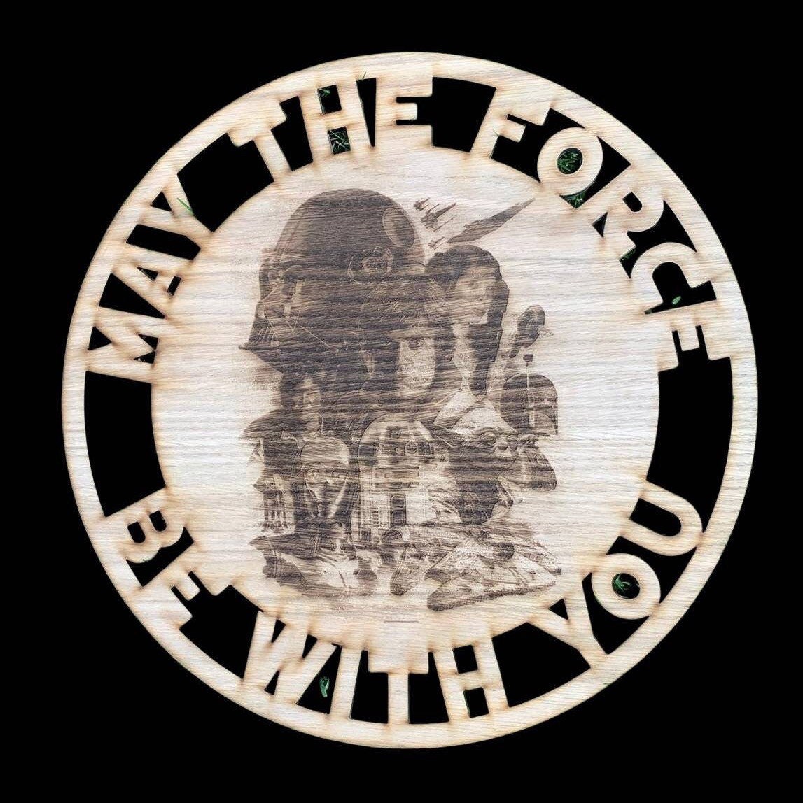 Star Wars Wall Plaque - Original Characters Oak Wall Sign