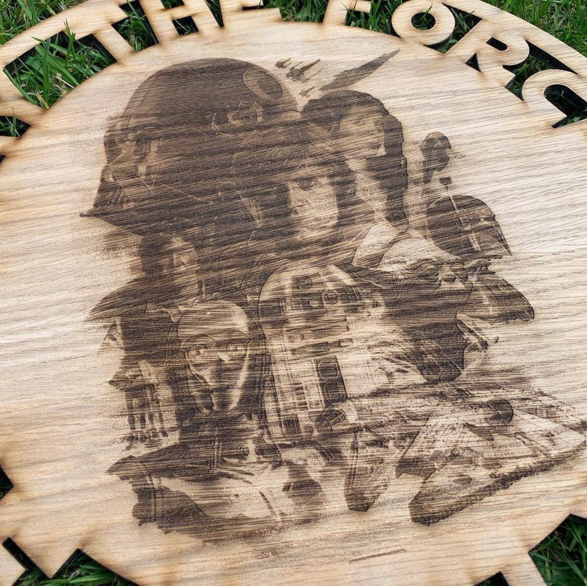 Star Wars Wall Plaque - Original Characters Oak Wall Sign
