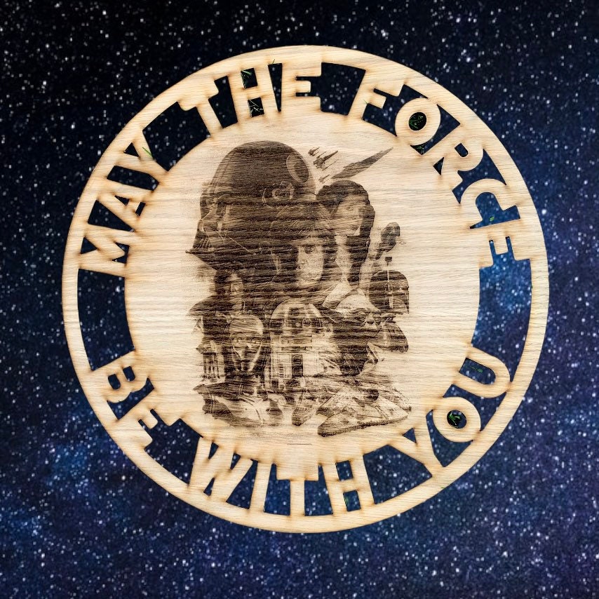 Star Wars Wall Plaque - Original Characters Oak Wall Sign