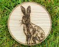 Country Wildlife Rustic Coaster Gift Set 4 piece - Stag, Hare, Fox & Pheasant