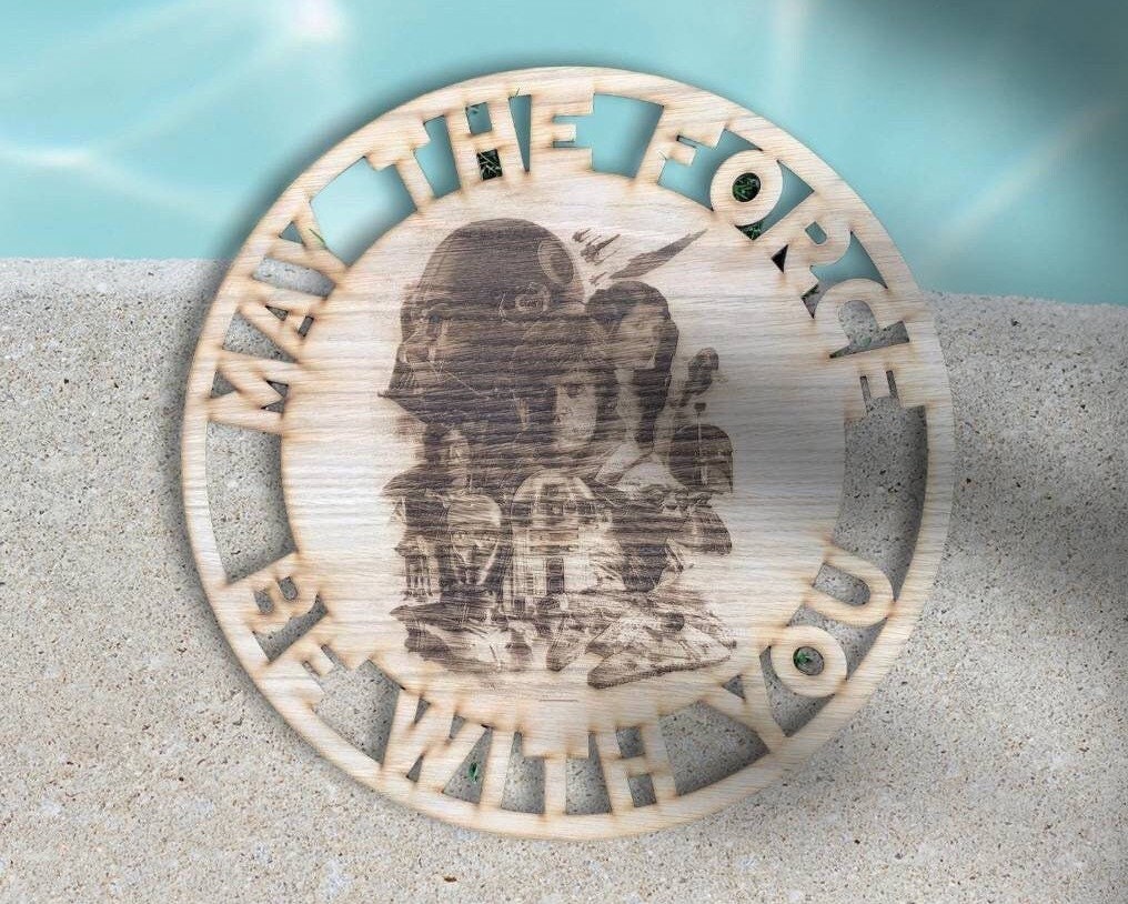 Star Wars Wall Plaque - Original Characters Oak Wall Sign