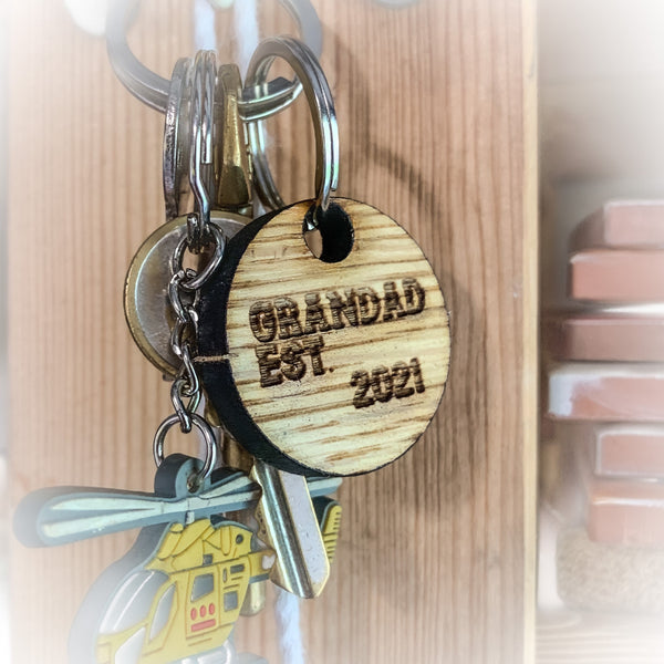 Grandad Coaster and keyring Gift Set - “Great Dad's get promoted”