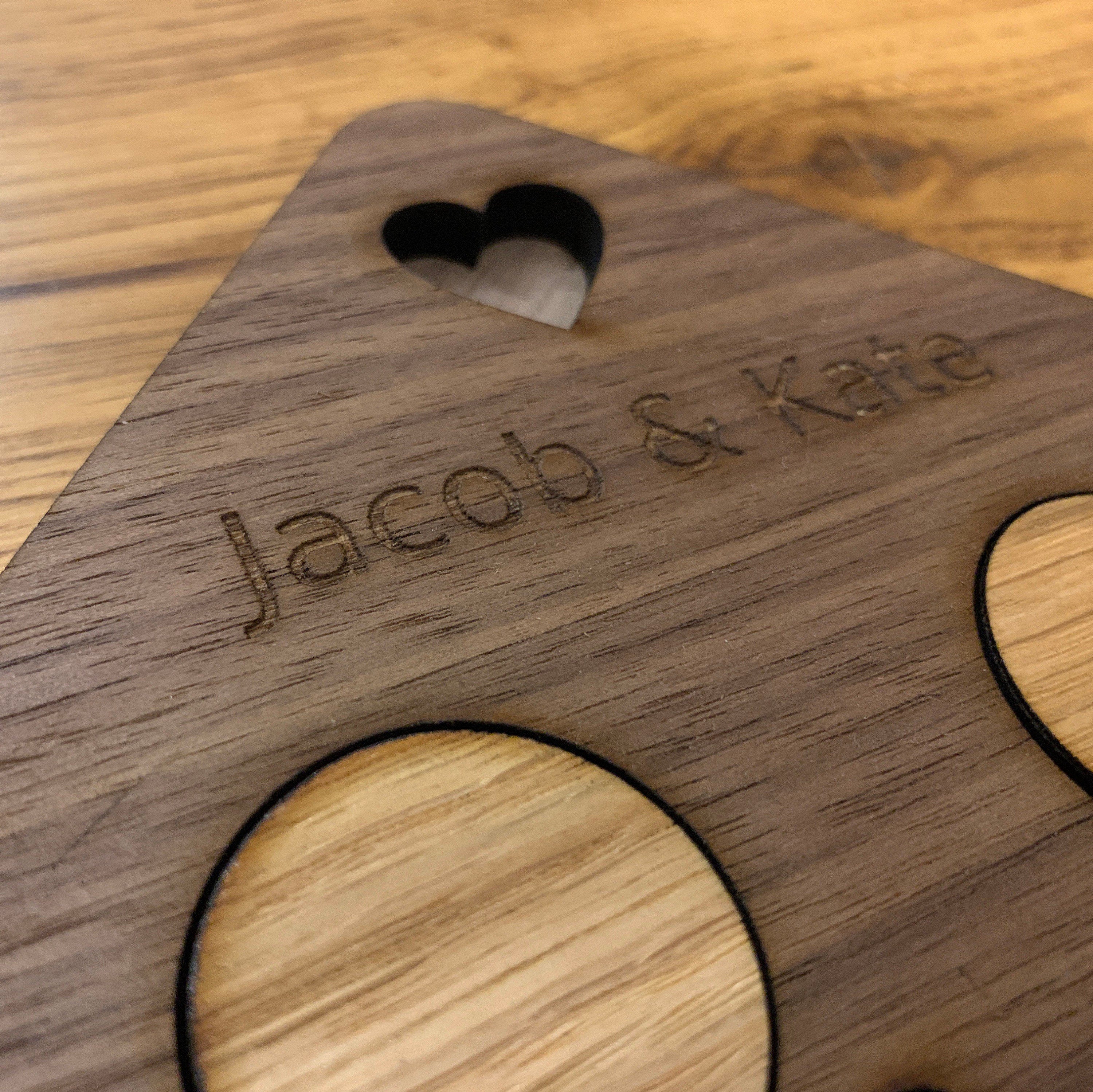 Personalised Key holder with Removable Keyrings | His and Hers First Home New Home Family Keys