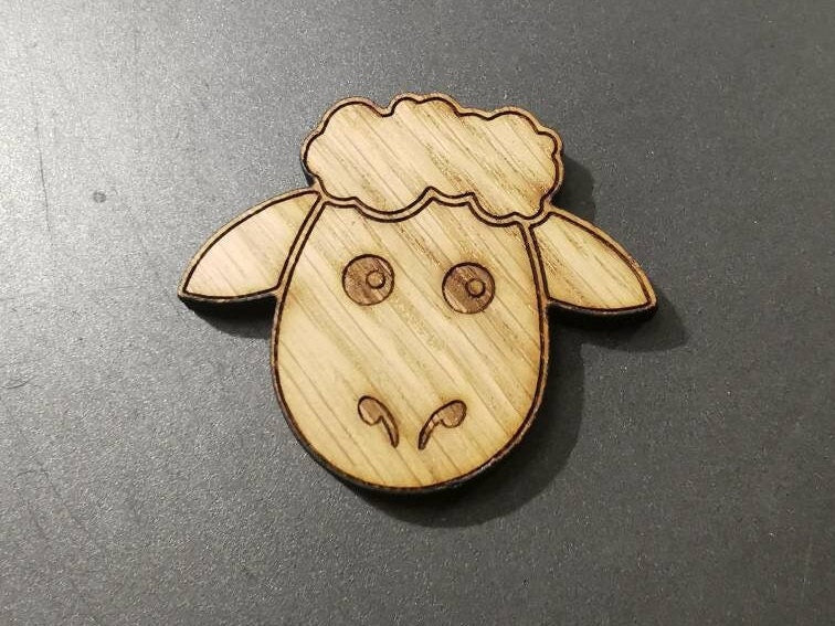 Sheep Fridge Magnet - Cute Sheep Face