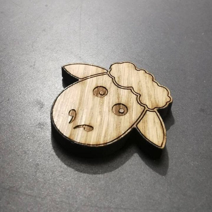 Sheep Fridge Magnet - Cute Sheep Face