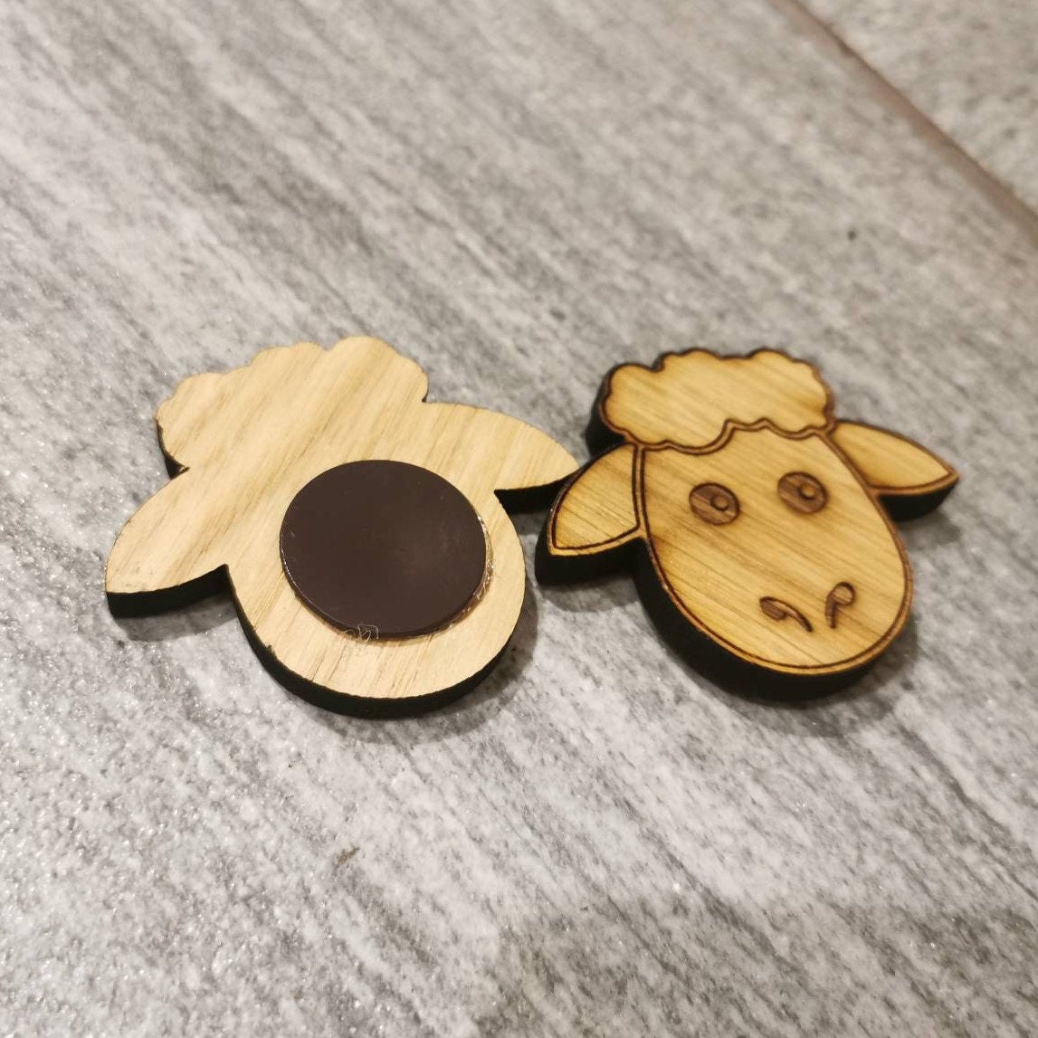 Sheep Fridge Magnet - Cute Sheep Face