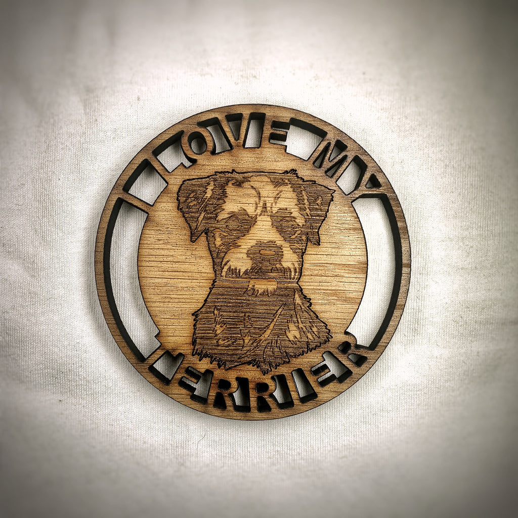 Terrier Personalised Coaster Set - Terrier gift set-I love my Terrier