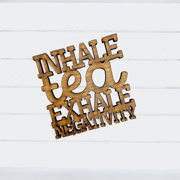 Positive Thoughts Gift Coaster - Home Bar Oak Gift