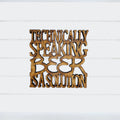 Beer is a Solution Coaster Quote - Funny Home Bar Oak Gift