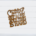 Coffee Because Adulting is Hard - Funny Home Bar Oak Gift