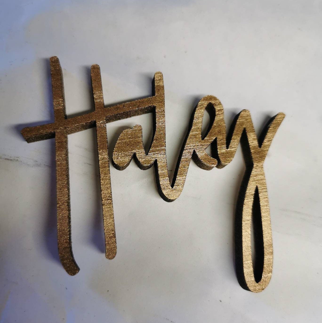 Place Setting Plate Personalised Words Family Dinner Wedding Gold Laser cut Names Guest Wedding Names Gold Acrylic Names Wood Gifts